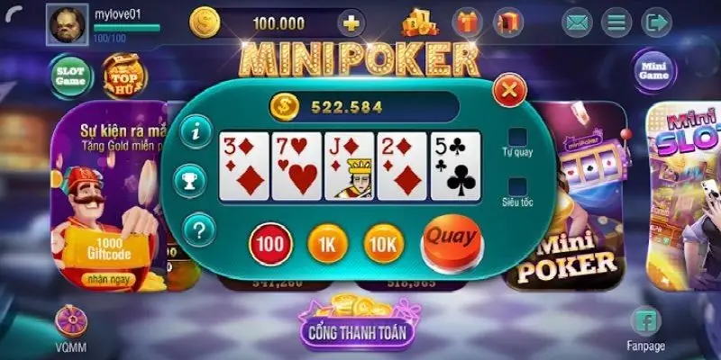 Bí quyết chinh phục Mini poker 789Bet cho anh em cược thủ