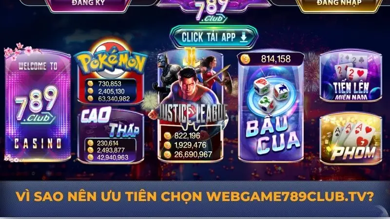 Webgame789club.tv - Sảnh cược với hàng trăm game hay