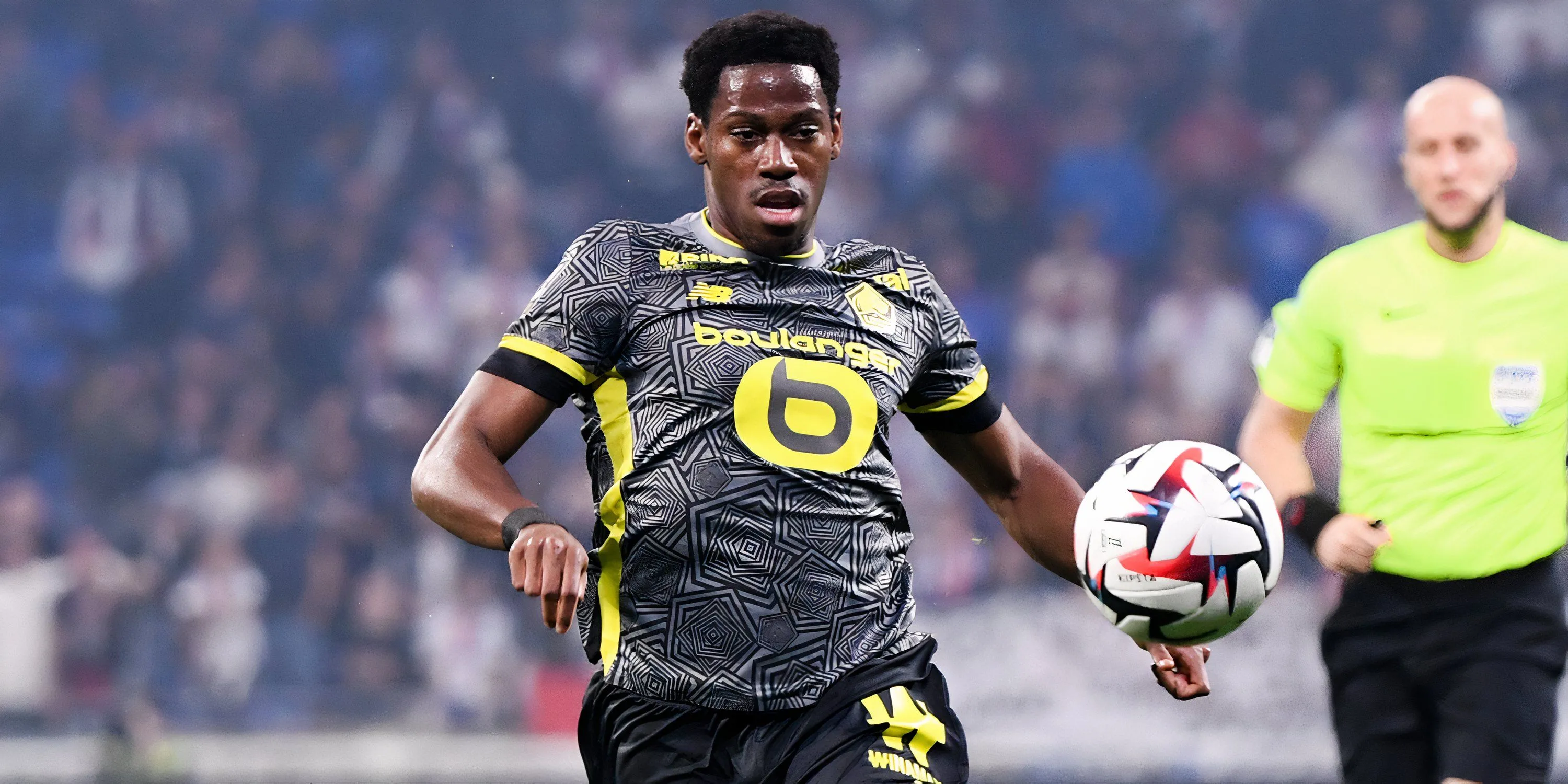 Jonathan David trong màu áo Lille, cầu thủ được Aston Villa quan tâm chuyển nhượng