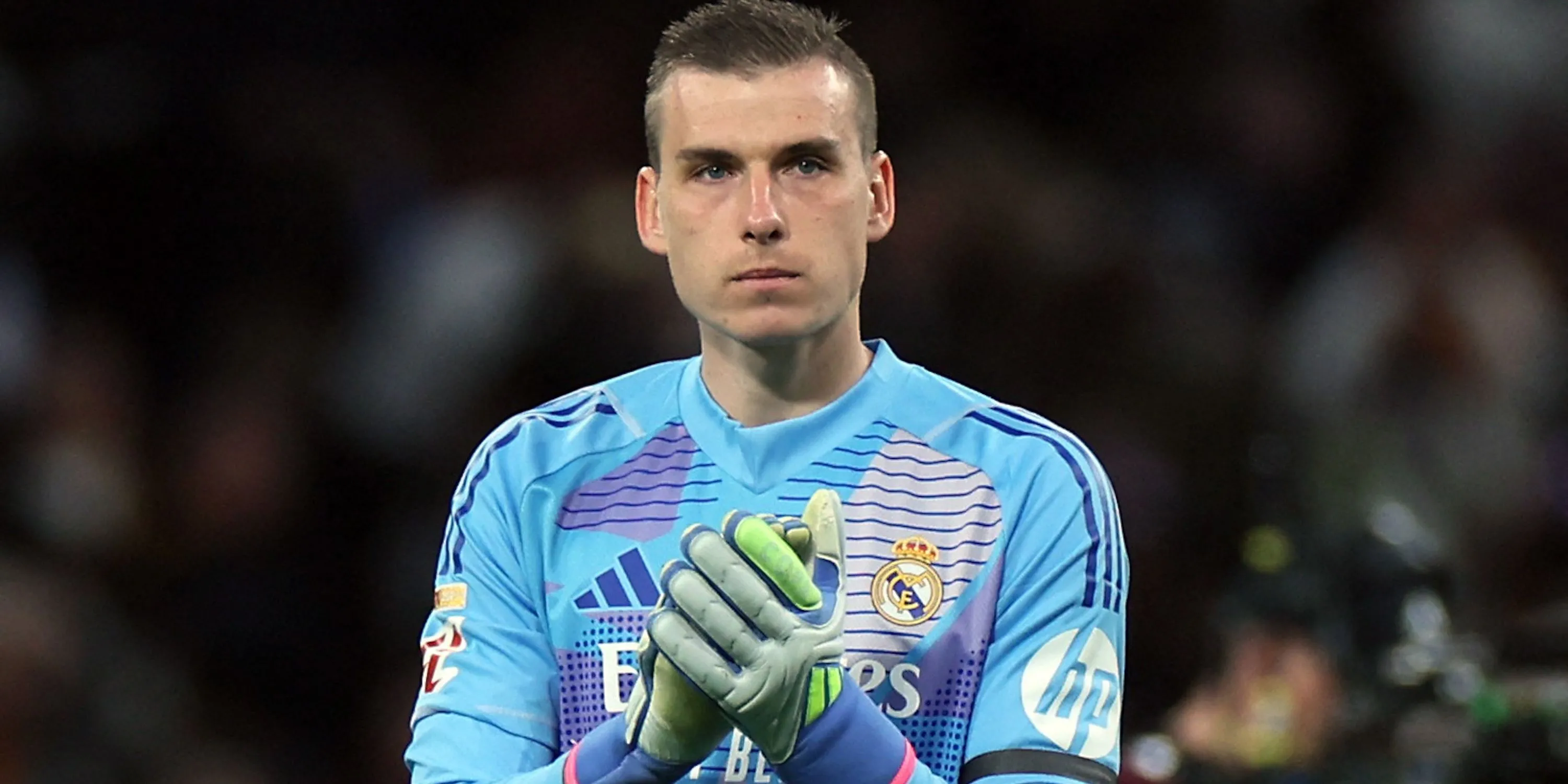 Thủ môn Andriy Lunin của Real Madrid trong trận đấu.