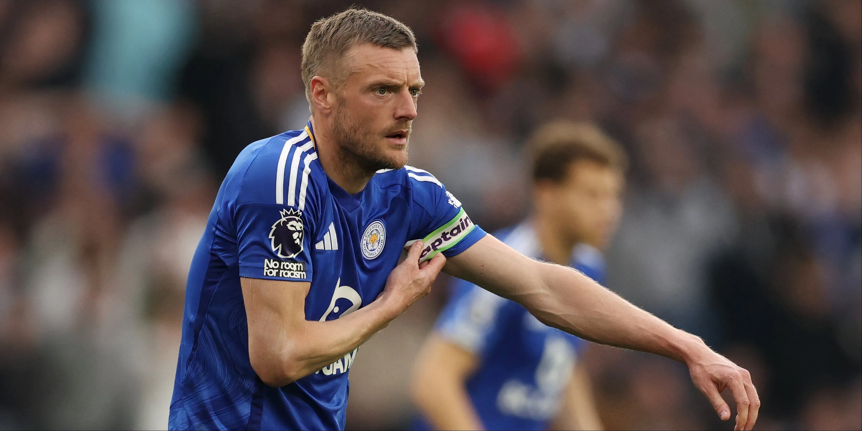 Tiền đạo Jamie Vardy trong trận đấu tại King Power Stadium