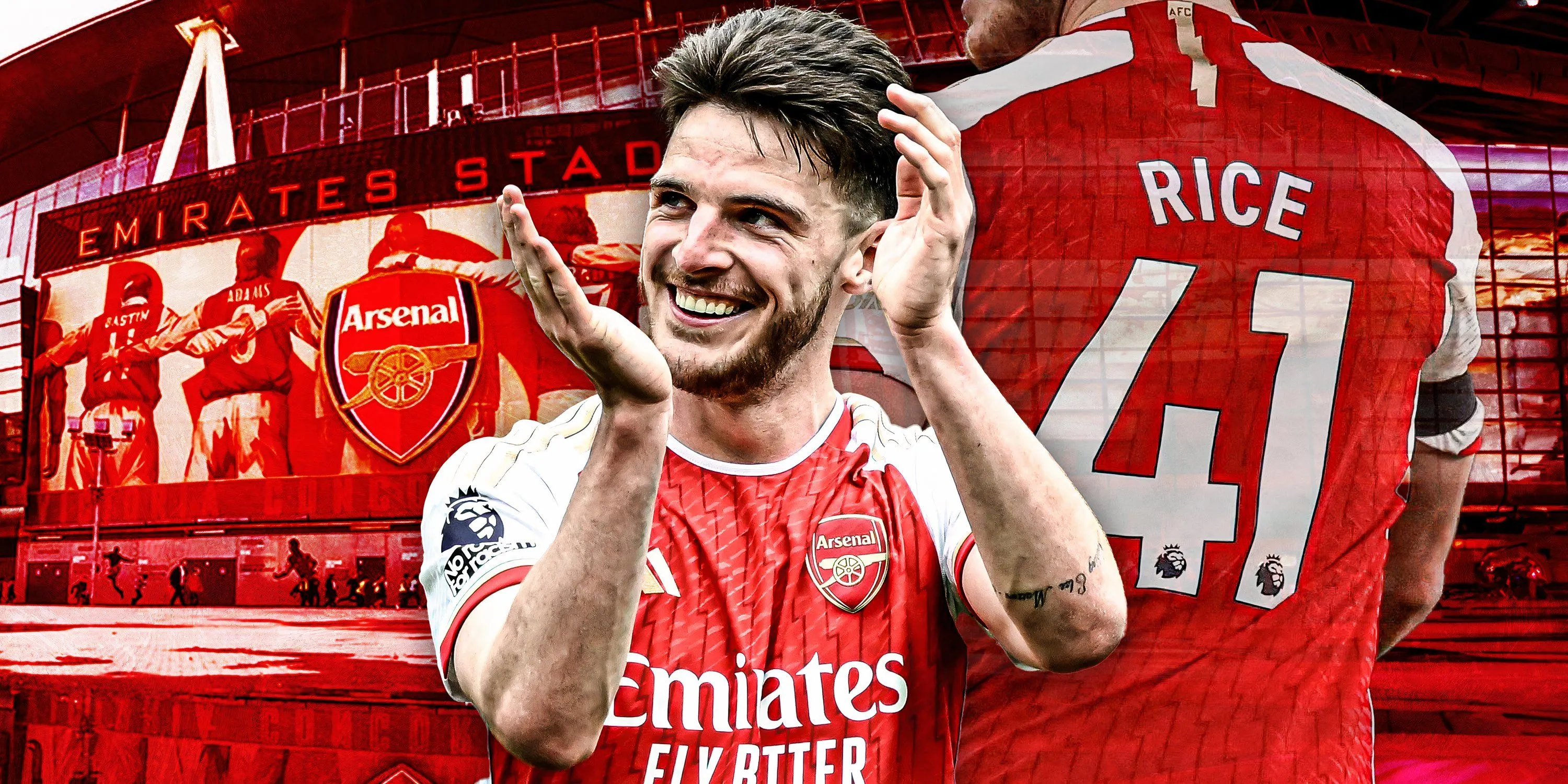 Tiền vệ Declan Rice của Arsenal trong một trận đấu