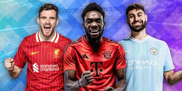 Các hậu vệ trái hàng đầu thế giới như Andy Robertson, Alphonso Davies và Josko Gvardiol