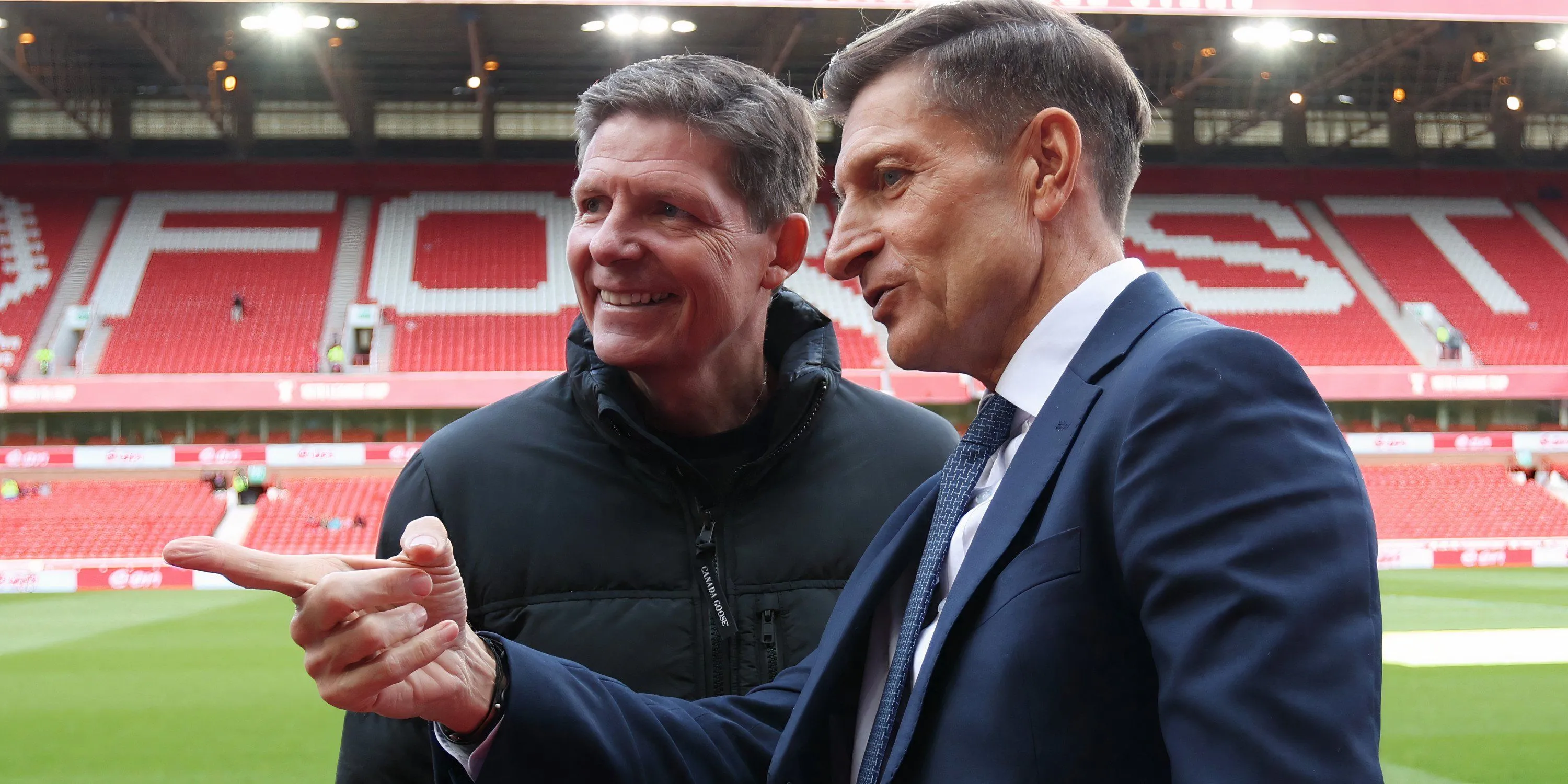 Chủ tịch Crystal Palace Steve Parish và HLV Oliver Glasner