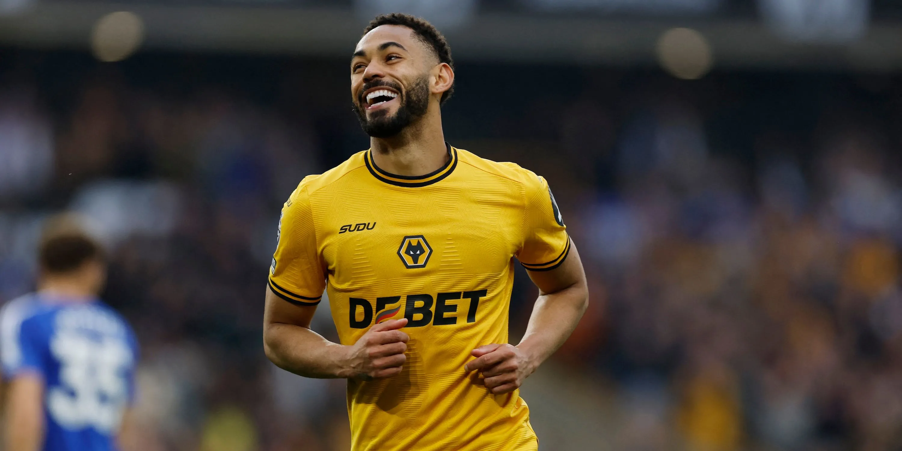 Matheus Cunha ăn mừng khi còn thi đấu cho Wolverhampton Wanderers