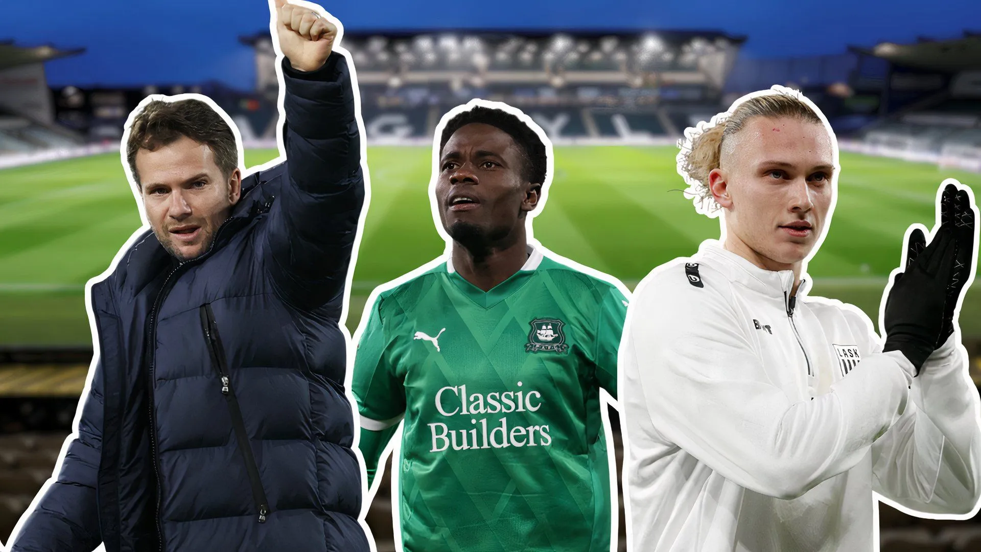 Huấn luyện viên Tom Cleverley và các cầu thủ liên quan đến chuyển nhượng của Plymouth Argyle