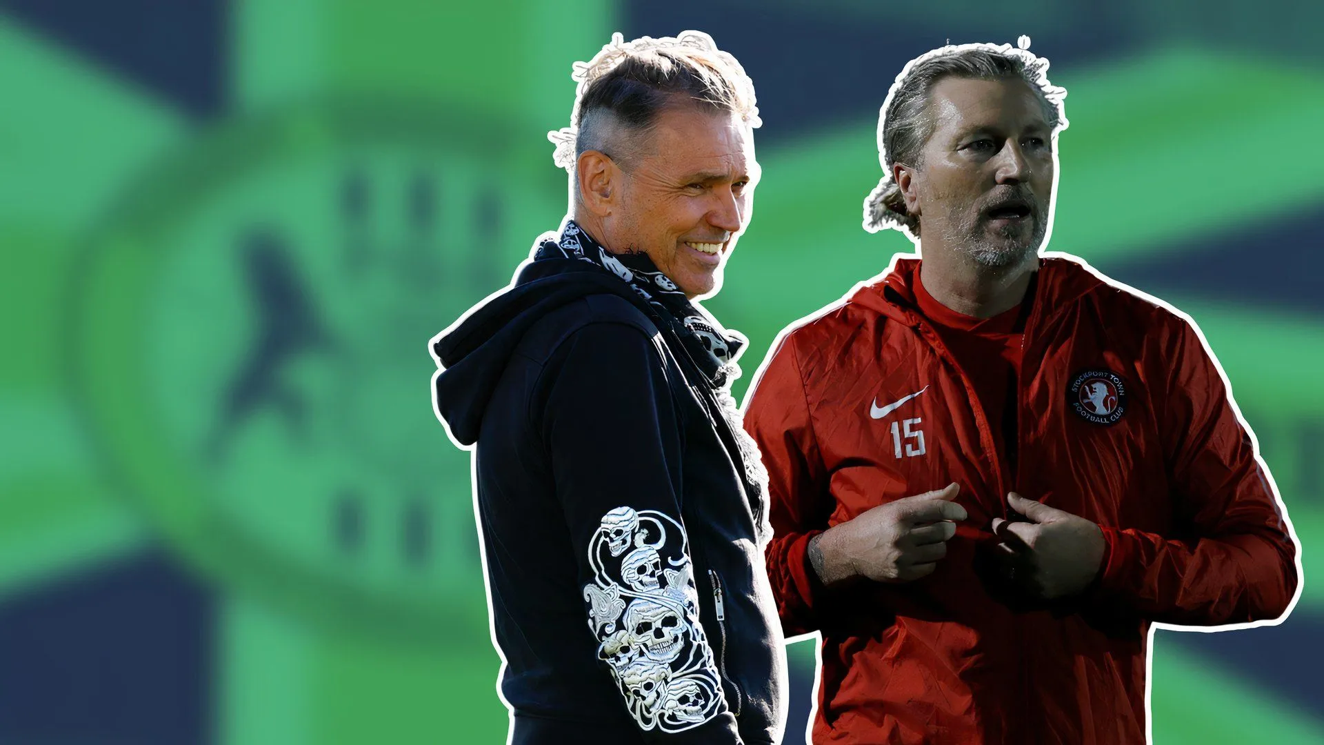 Robbie Savage cùng chủ tịch Forest Green Rovers, Dale Vince