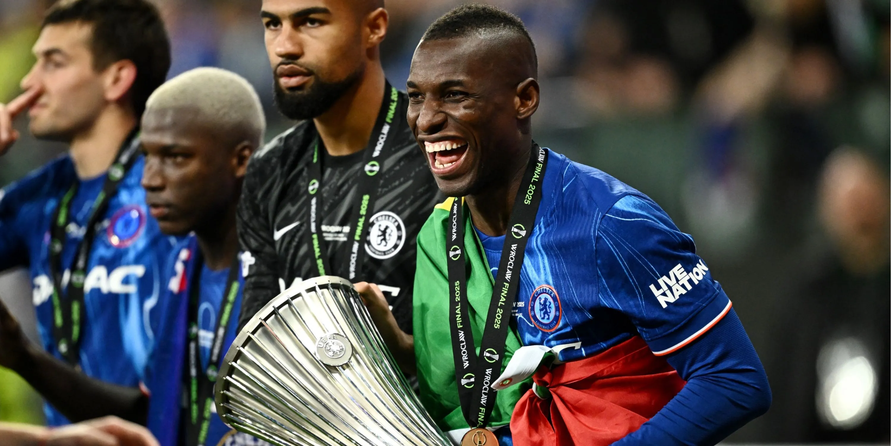 Tiền đạo Nicolas Jackson trong màu áo câu lạc bộ Chelsea.