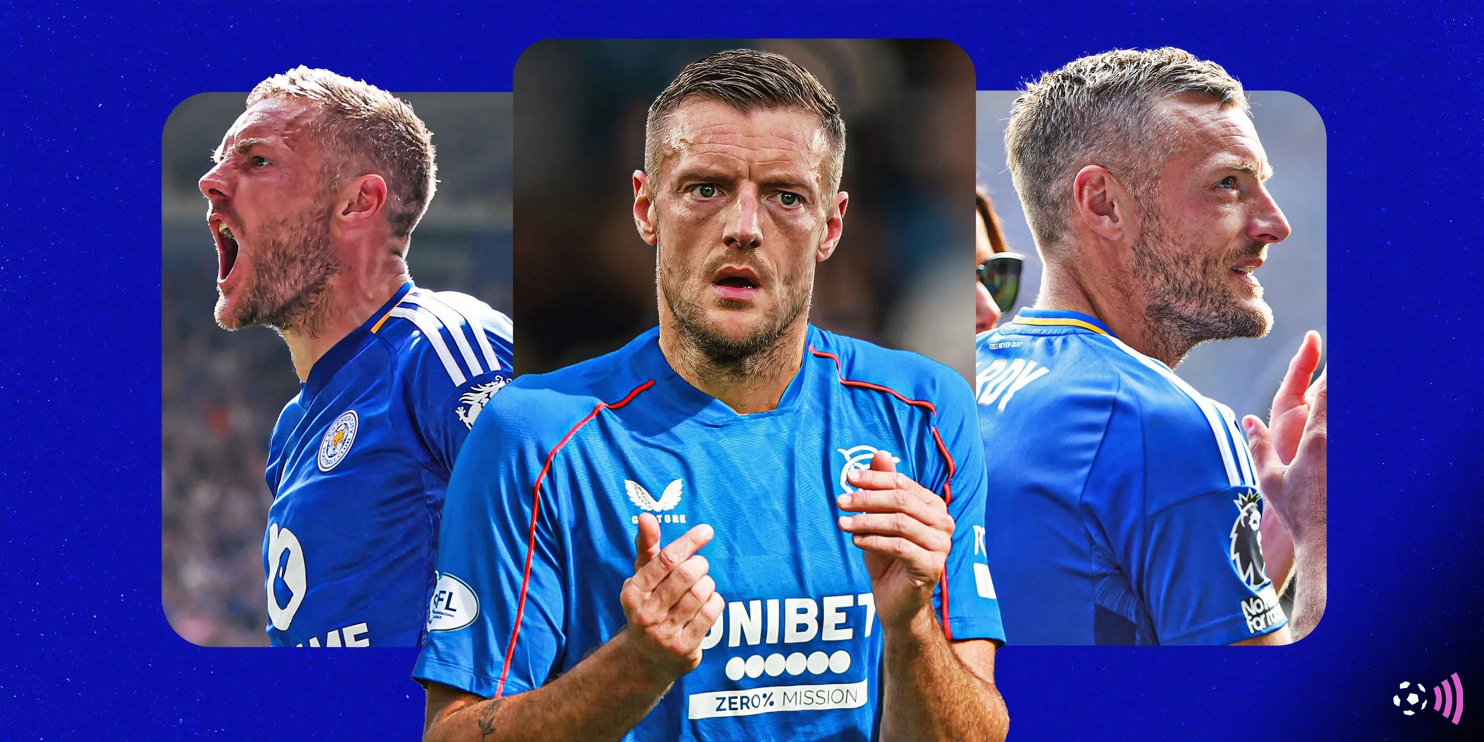 Tiền đạo Jamie Vardy trong màu áo Leicester City có thể gia nhập Rangers
