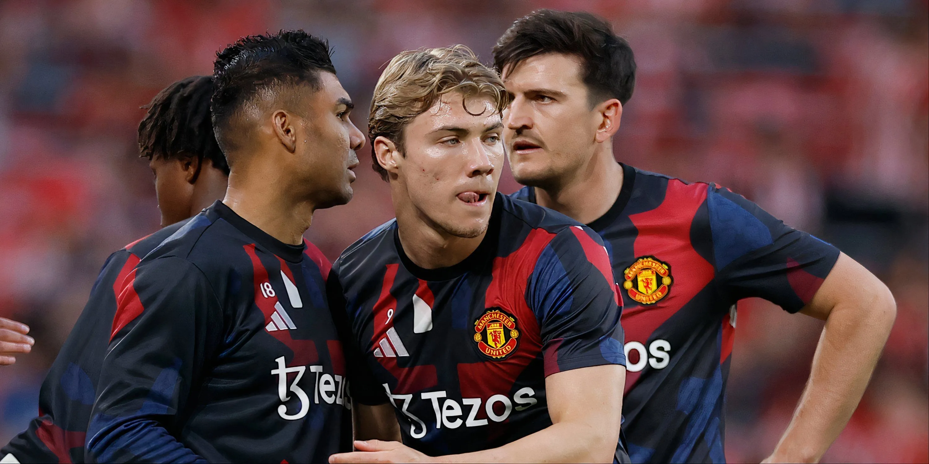 Tiền đạo Rasmus Hojlund của Manchester United thi đấu ở Ngoại hạng Anh